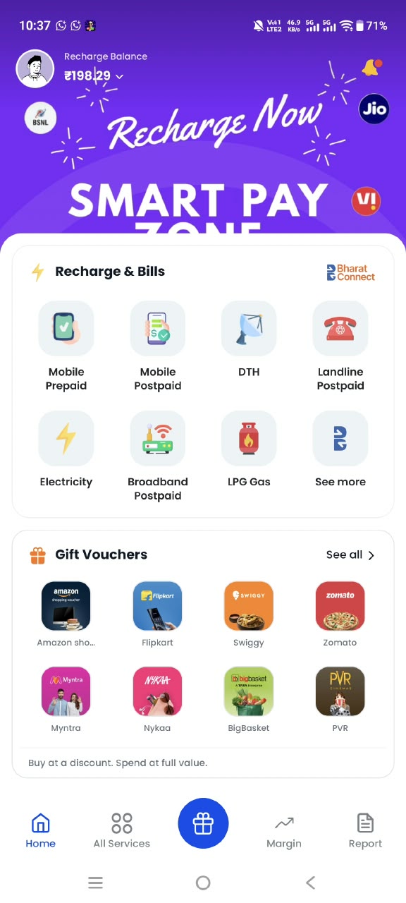 SmartPay Zone App Interface